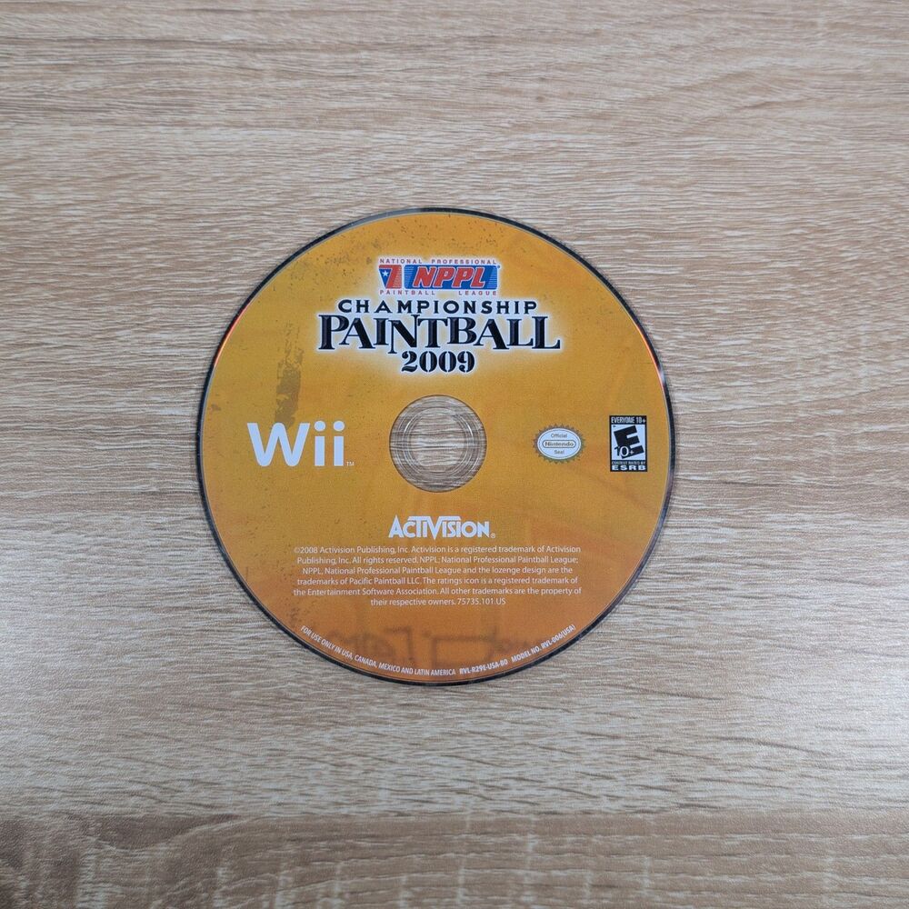NPPL Championship Paintball 2009 (Nintendo Wii) – Disc Only – TESTED & Working